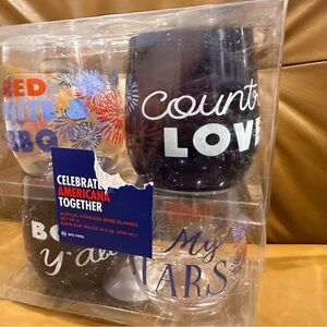 Americana Acrylic Wine Glasses (4)